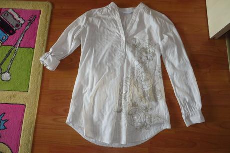 2x predĺžená blúzka - veľ.40 - m/l - čierna+béžová, promod,40