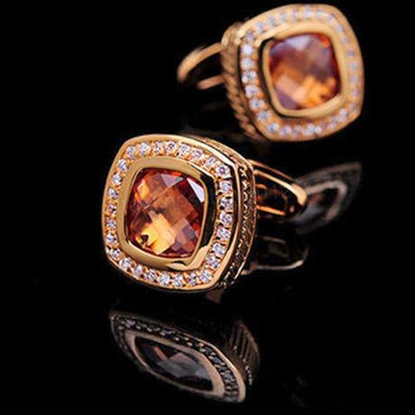 Manzetove gombiky s jantarom, 