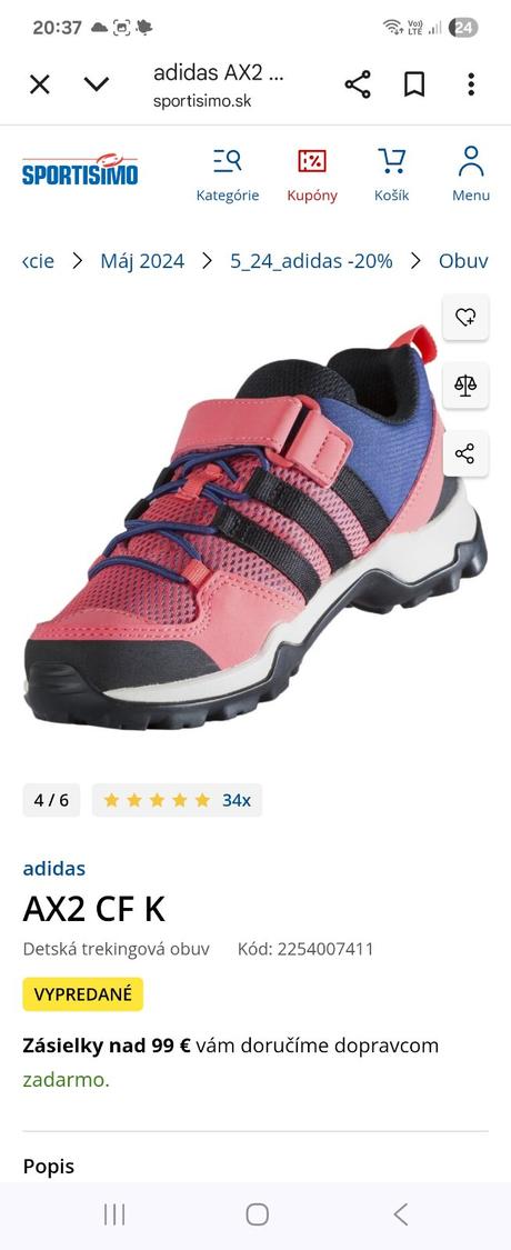 Tenisky adidas vel. 36, adidas,37