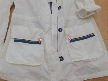 Biela parka, pierre cardin,l