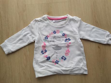 Biela mikina pre dievčatko, pepco,80