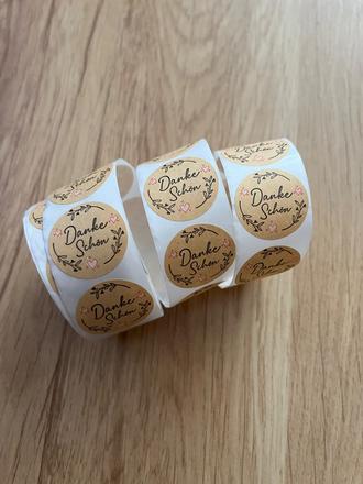 Nemecké ďakovné nálepky 100 ks, 