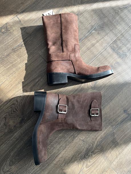 Kozene prechodne cizmy s visackou zara, zara,38