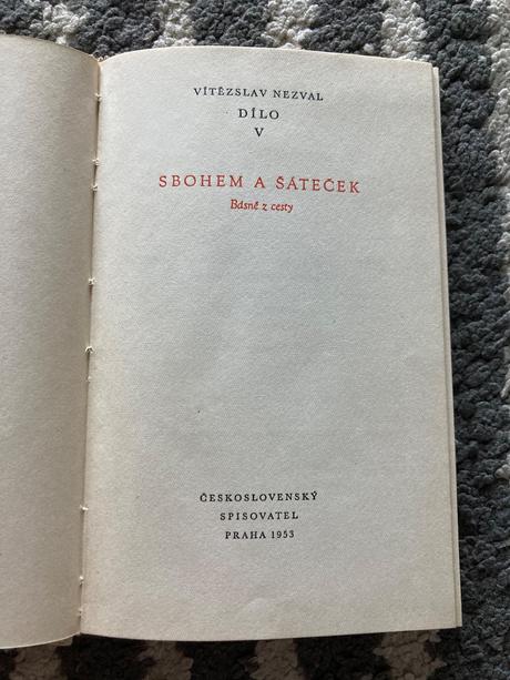 Sbohem a šáteček vítězslav nezval (1953), 