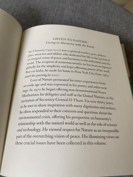 Listen to nature living in harmony with the earth,