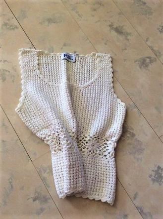 Romantické háčkované tričko m/l, l