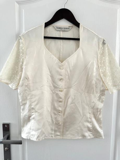 Elegantná hodvábna vintage blúzka mariella burani, l