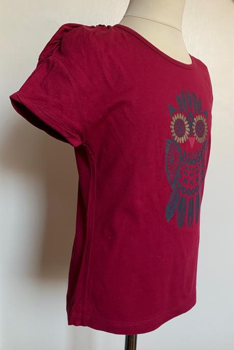 Jbc bordové tričko so sovou, 134