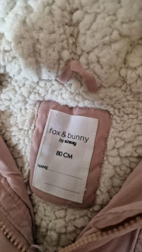 Zateplená bundička 9-12m, fox & bunny,80