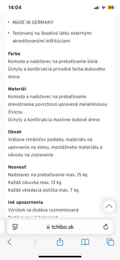 Prebaľovacia komoda, 