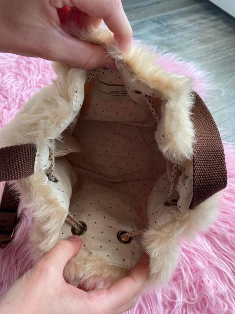 Roztomilá huňatá detká kabelka zara, zara