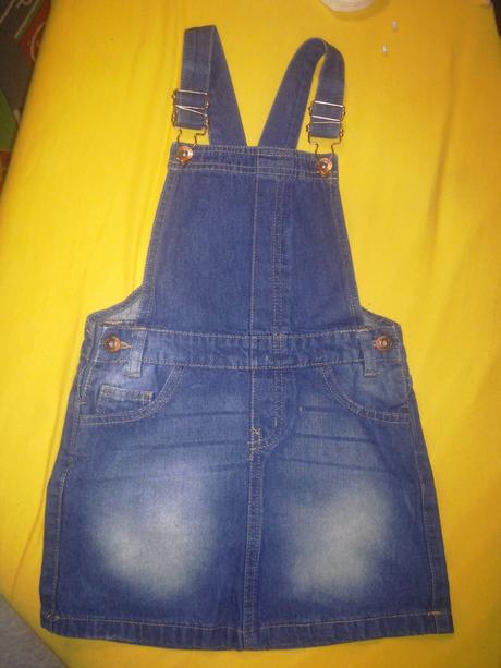 Sukňa riflová na traky, denim,122