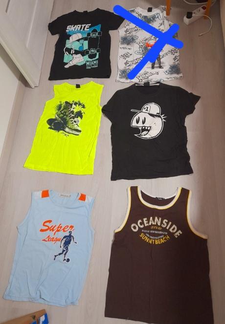 Zánovné tričká vo výbornom stave po mojom synov, 164