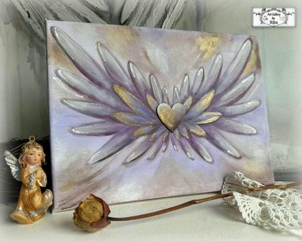 Maľba "strážne krídla" fialové, 