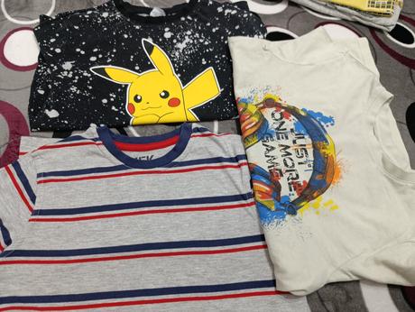 6x tričko dlhý rukáv, 134