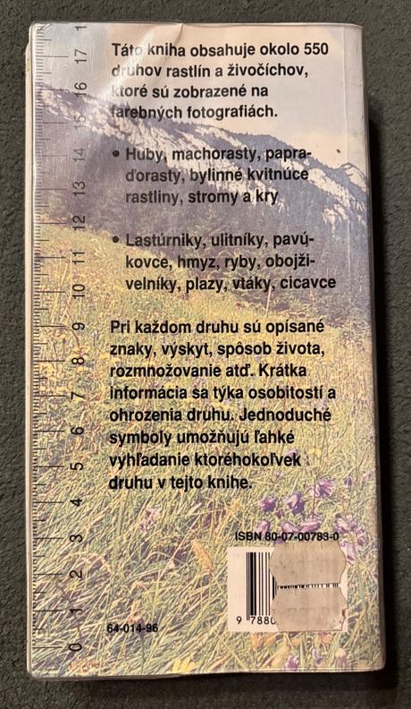 Kniha - turistický sprievodca prírodou,do vrecka, 