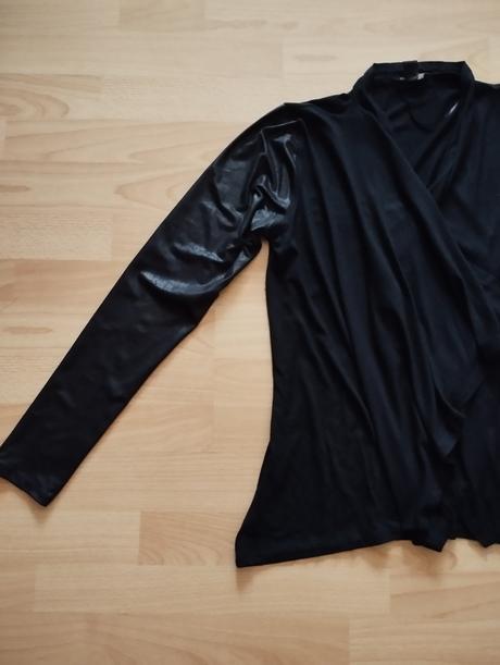 Blejzer s koženkovými rukávmi, amisu,s