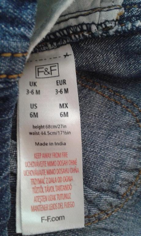 Riflová suknička na traky, f&f,68