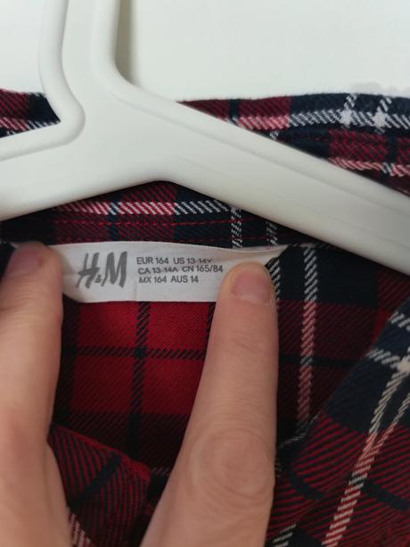Košeľa károvaná, h&m,164