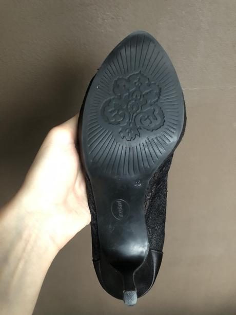 Dámske čipkované lodičky, graceland,42