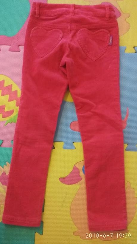 Nohavice slimky z jemnej menčestrakoviny, 110