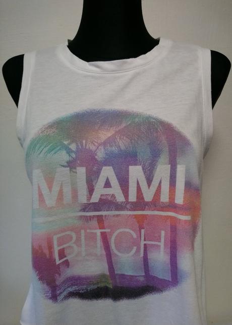 Dámsky biely top s motívom, fb sister, s