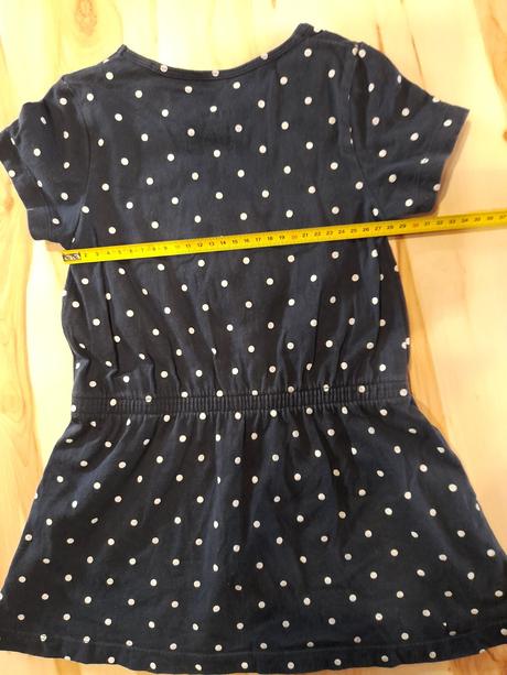 Tmavomodré bodkované šaty/tunika, lupilu,110