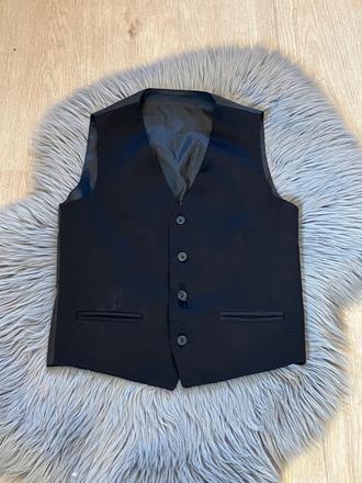 Chlapčenská elegantná vesta čierna (158), 158