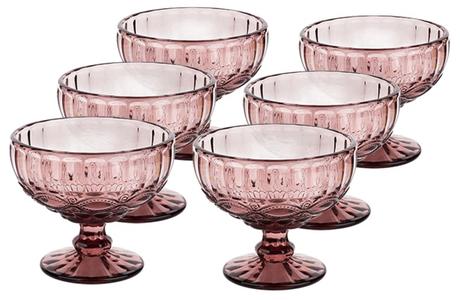 Poháre na zmrzlinu, ružová, vintage, fregata, 