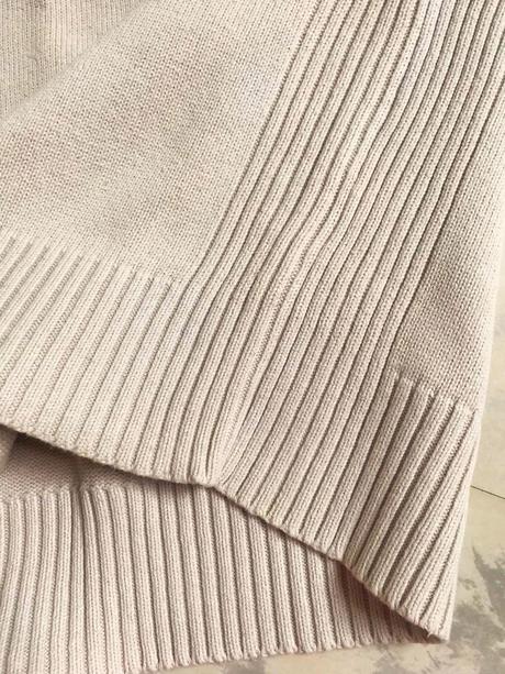 Bavlnený hrubší pulóver, h&m,l