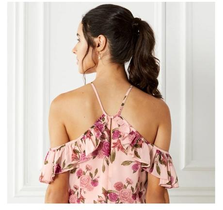 Letné šaty s odhalenými pleciami, esmara,36