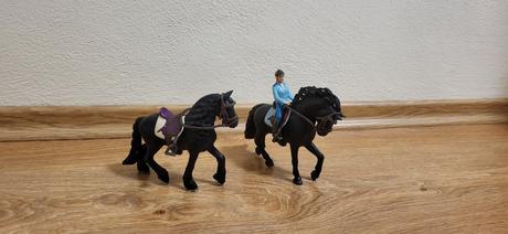 Schleich kone a jazdkyňa,