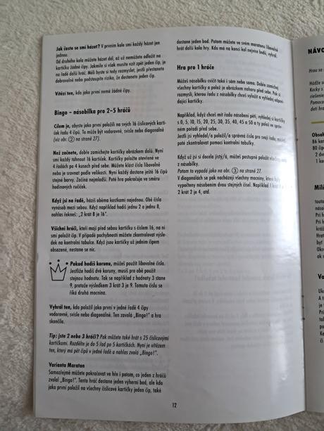 Bingo hra precvicovanie malej a velkej nasobilky, 