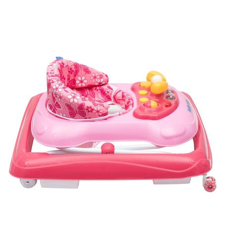 Baby mix detské chodítko s volantom a silikónovými, 