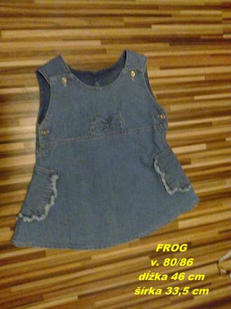 Riflová suknička, frog,80