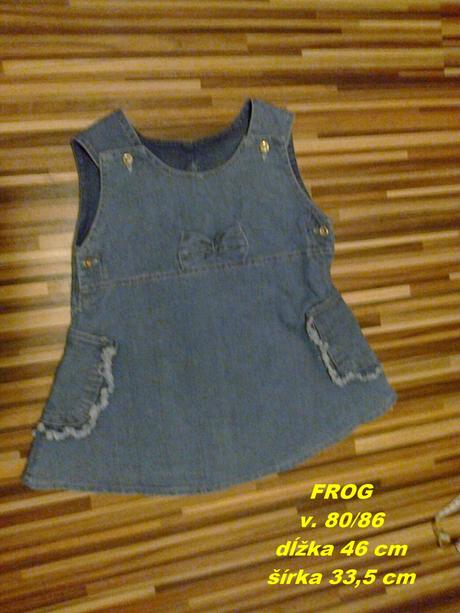 Riflová suknička, frog,80