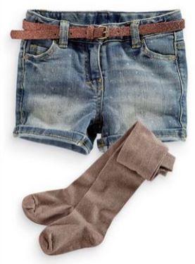 Rifľové kraťasi s pančuchmi, next,104