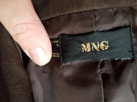 Mango hnedý kostým (sako 38, sukňa 36), mango,36