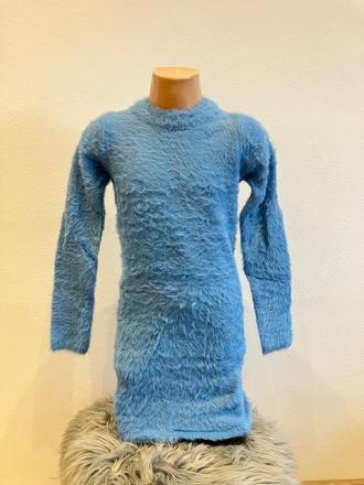 Dievčenské huňaté zimné šaty, 116