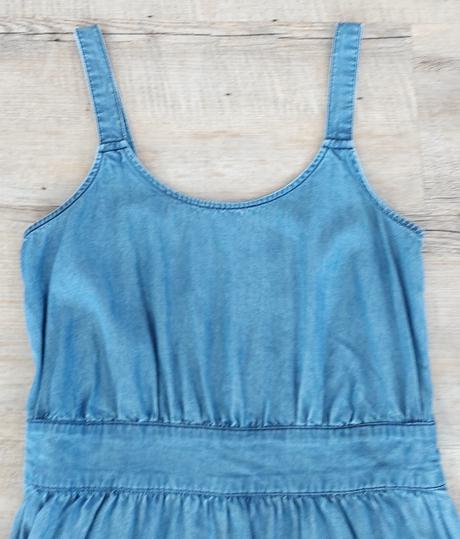 Denimové šaty na ramienka edc, s