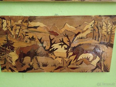 Drevená obrazy "poľovnicke motivy", 