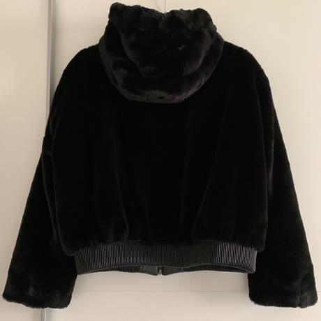 Zara umelý kožuch s vreckami a kapucňou, zara,m