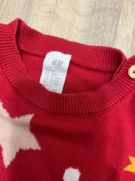 Vianočný sveter, h&m,86