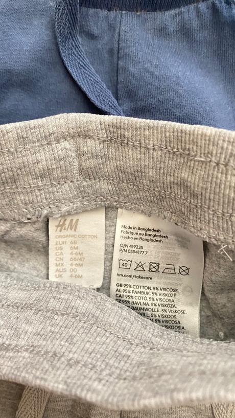 Tepláky, h&m,68