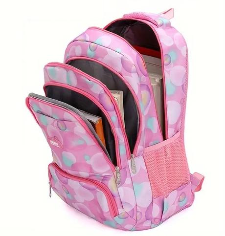 Školská taška (ruksak) bublinky šedá 45cm,