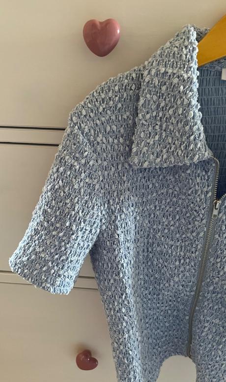 Bledomodré tričko na zips, fb sister, s/36, amisu,s