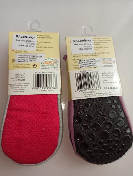 Balerínky, protišmykové papučky uni veľkosť 23-26, 23 / 24 / 25 / 26