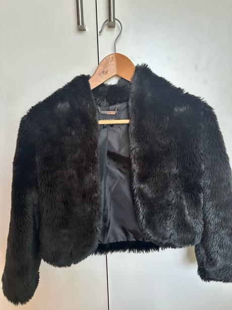 Orsay čierne kozusinove bolerko xs, orsay,xs