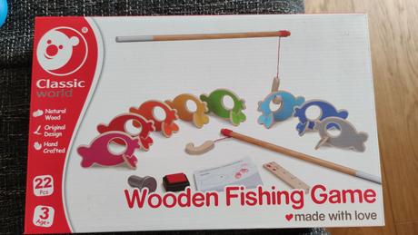 Drevená hra - fishing game, 