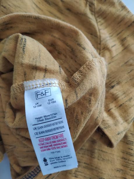 Dlhe tricko f&f, zimna ciapka m&s 12-18m, marks & spencer,86